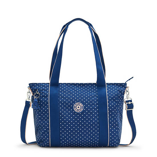 Bolso Tote Kipling Asseni Small Printed Azules | MX 1467DF